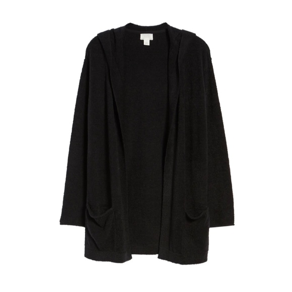 Caslon Off-Duty Plush Yarn Hoodie Sz S in Black - Picture 6 of 11